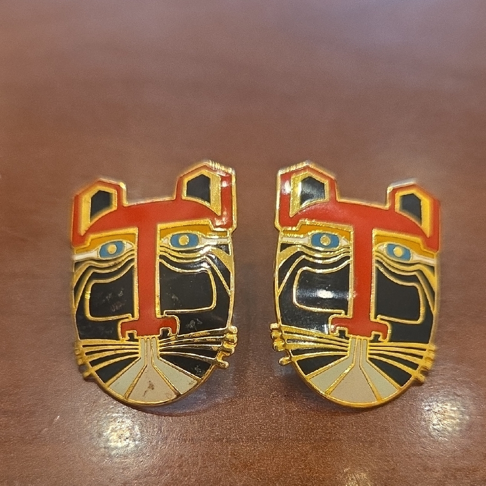 Laurel Burch "Miikio" Cat Earrings